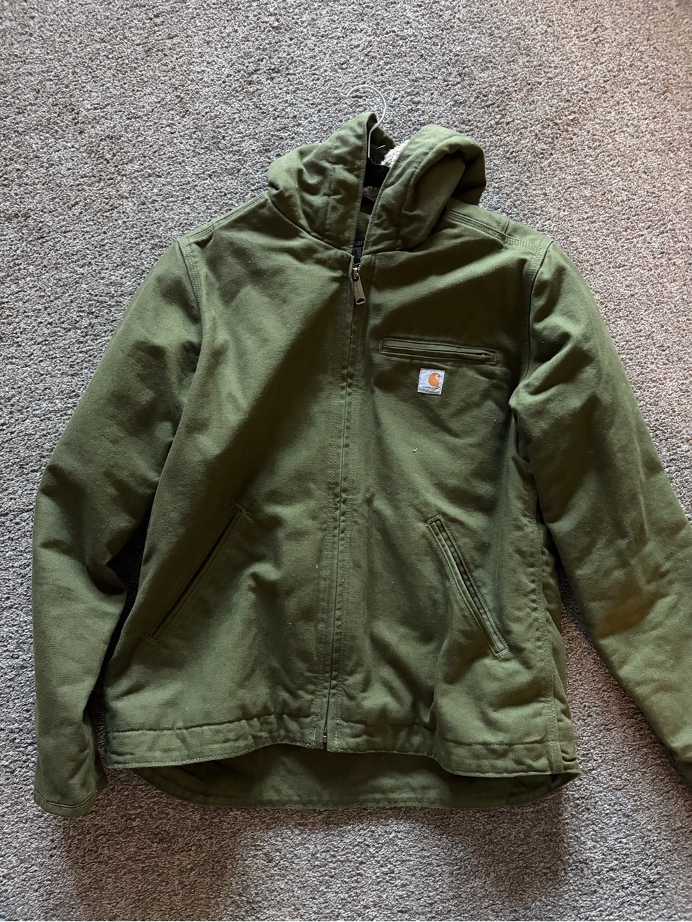 Carhartt Women’s Olive Green Hooded Work Jacket